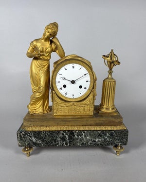 Empire period clock, Allegory of Knowledge, 19th Century