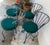 1960s Vintage Painted Wrought Iron Garden Chairs, Set of 4 For Sale In Los Angeles - Image 6 of 12