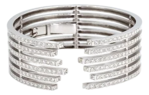 18k(750) Natural Gold Diamond Bangle Bracelets