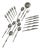Italian Modern Ergonomica Cutlery Set by Angelo Mangiarotti for Mepra, 1980s, Set of 21 For Sale