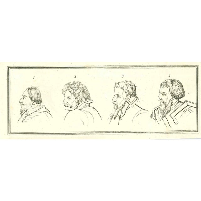Heads of men is an original artwork realized by Thomas Holloway for Johann Caspar Lavater's "Essays on Physiognomy,...