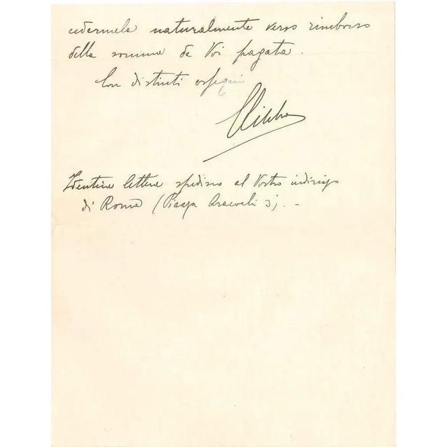 L.a.s. Addressed to countess pecci blunt on headed paper and envelope ''admiral luigi rizzo of grado, genoa - pegli''....