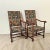 A good pair of Flemish Baroque walnut chairs covered in old tapestry, probably 18th century. Seat height 16.5".