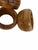 Mid-Century Modern Vintage Mid Century Wooden Carved Zigzag Pattern Napkin Rings - Set of 6 For Sale - Image 3 of 3