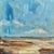 Yonder by Leigh Ann Van Fossan | Acrylic on Canvas Abstract landscape with blue sky and earthy tones. For Sale