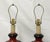 1960s Red Black & Gilt Ceramic Table Lamps, American Modern - a Pair For Sale - Image 11 of 18