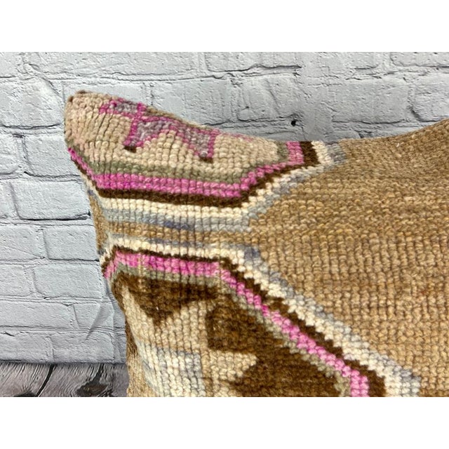 Turkish 20 x 20 Rug Pillow Serenade Glade Turkish Pillow Cushion Cover For Sale - Image 3 of 4