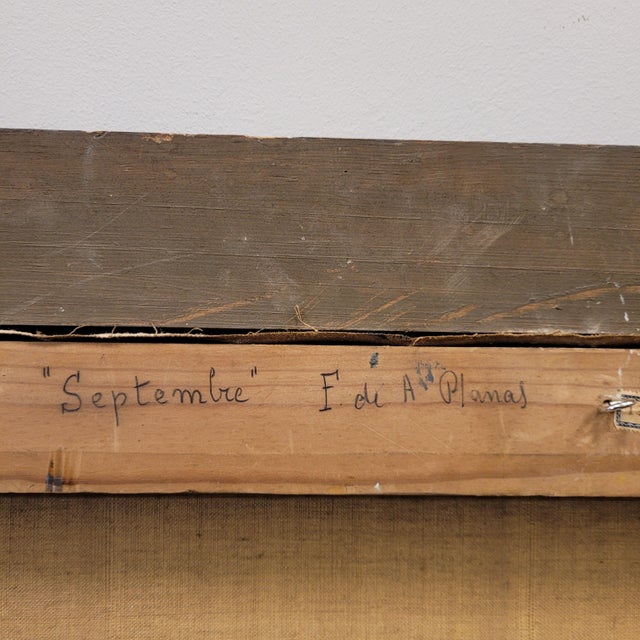 Francesc d'Assis Planas Doria, Catalan School, Setembre, 20th Century, Oil on Canvas, Framed For Sale - Image 13 of 16