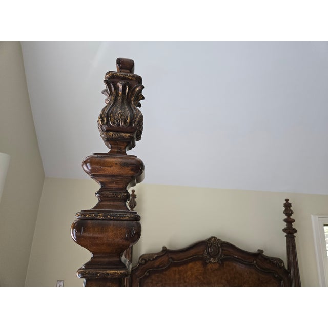 Marge Carson Verona Four Poster Eastern King Bed For Sale - Image 9 of 11