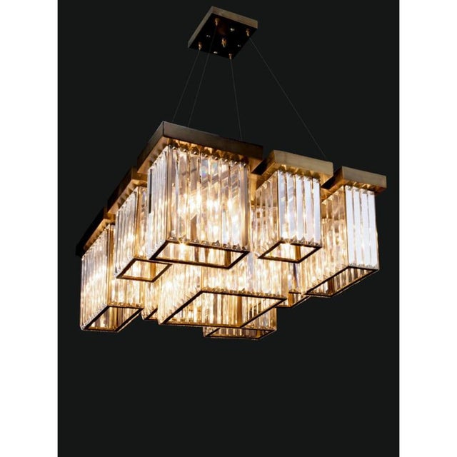 Collection labirinto chandelier, metal and crystal, ncs 190/1/60 by jago dimensions: d 60 x h 30 cm. Materials: metal,...