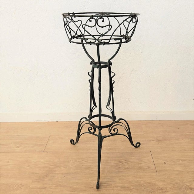 Art Nouveau Flower Stand in Wrought Iron, 1890s For Sale - Image 5 of 7