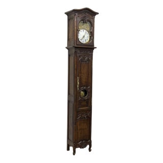 Antique Louis XV Oak Clock, 1800s For Sale