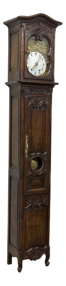 Antique Louis XV Oak Clock, 1800s