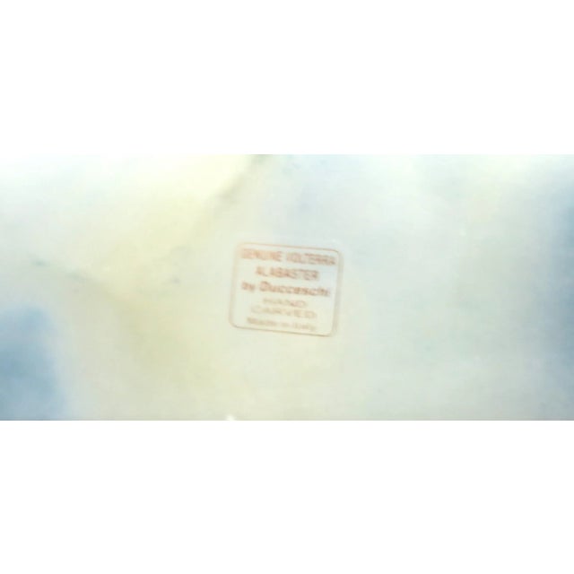 Sky Blue Italian Alabaster Marble Hourglass Timer For Sale - Image 8 of 8