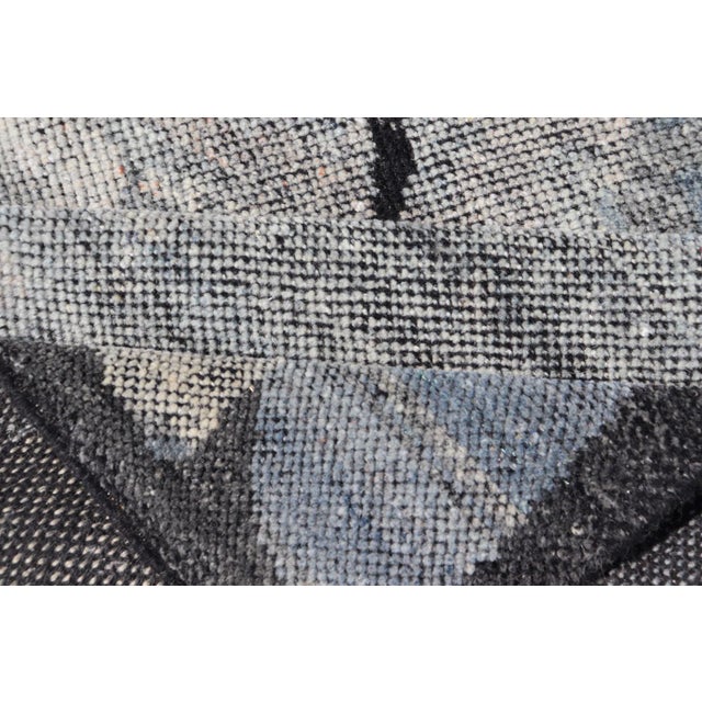 Indian Modern Abstract Area Rug With All-Over Modern Design For Sale - Image 11 of 13