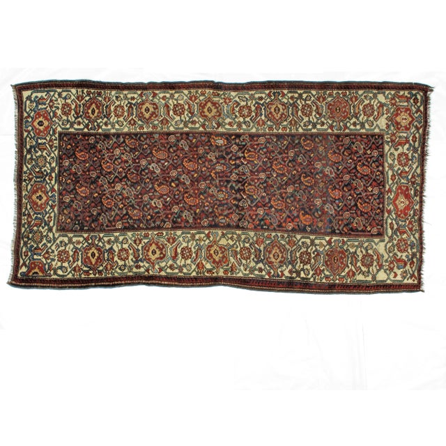1900 - 1909 Early 20th Century Antique N.West Persian Rug - 4′7″ × 9′2″ For Sale - Image 5 of 5