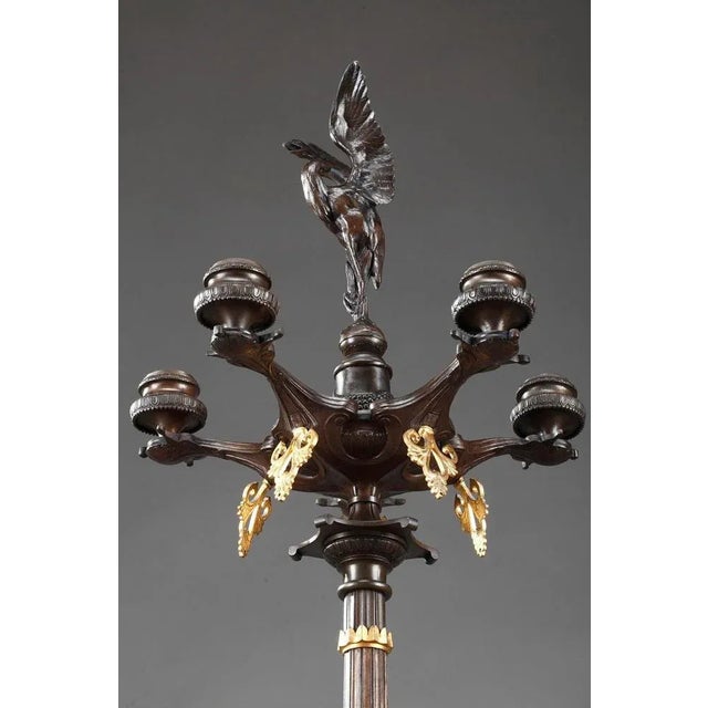 Large 19th Century Bronze Candelabra, Set of 2 For Sale - Image 12 of 18
