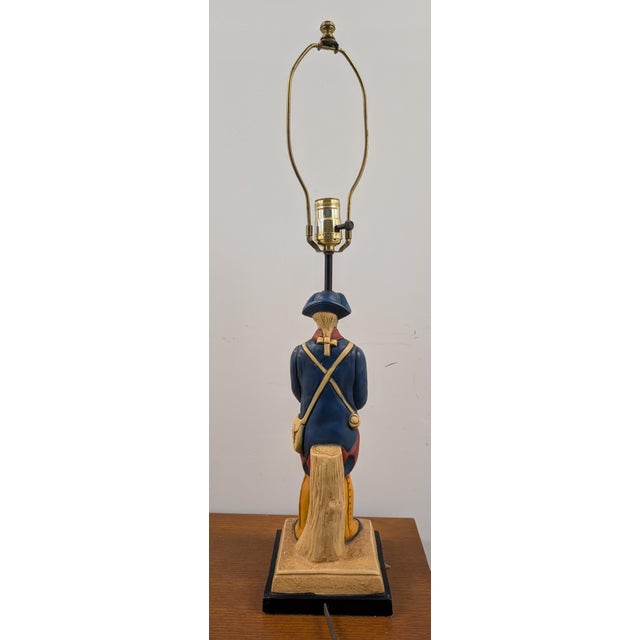 Figurative Vintage 1960 Colonial Soldier Table Lamp For Sale - Image 3 of 9