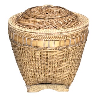 Traditional Indonesian Woven Basket For Sale