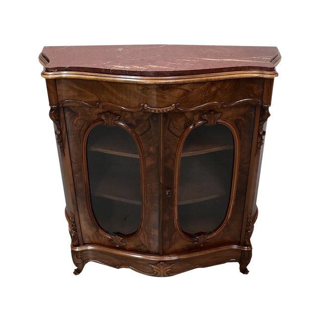 Small 19th Century Napoleon III Window in Blond Walnut For Sale