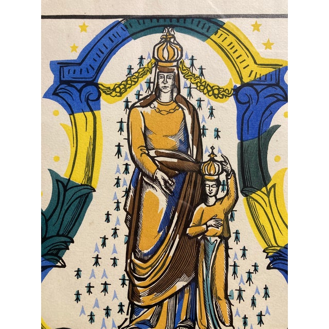 Marie-Claire Sibertin-Blanc, Sainte-Anne D'auray, 1920s, Paper, Framed For Sale - Image 10 of 18