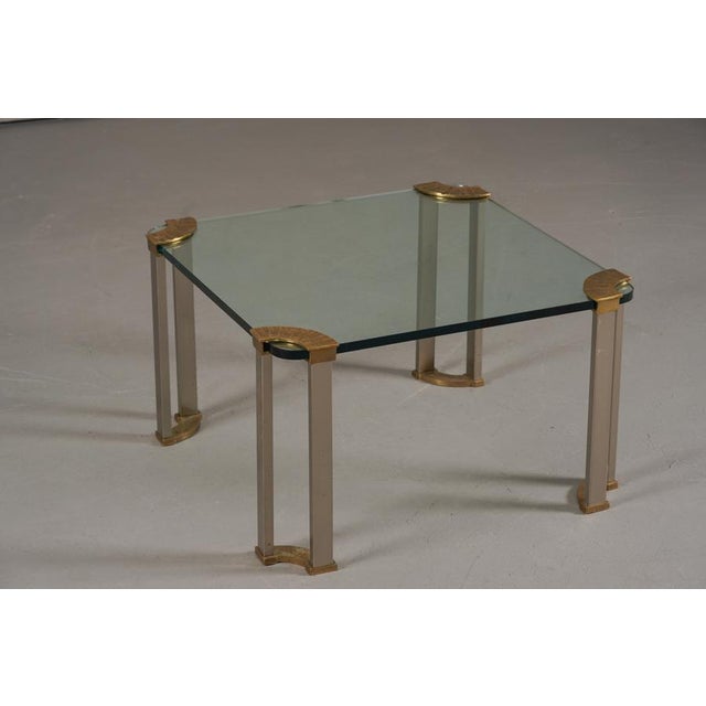 Small Vintage Bronze and Glass Coffee Table from Peter Ghyczy, Germany, 1970s For Sale - Image 4 of 9