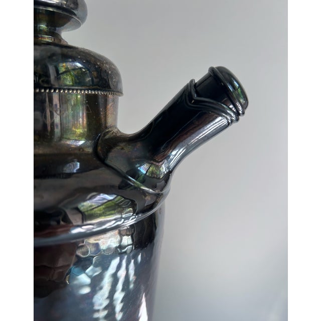 1920s Art Deco Meriden Silver Co. Handled Cocktail Pitcher For Sale - Image 10 of 18
