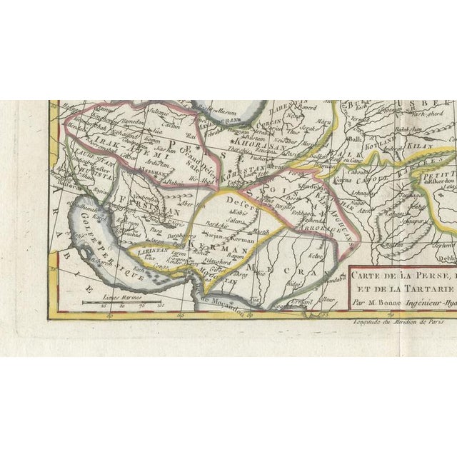 Antique Map of Middle East, Georgia and Tartary by Bonne, 1780s For Sale - Image 5 of 10