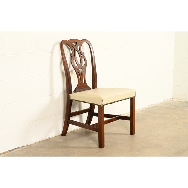 Baker Furniture Georgian Carved Mahogany Side Chair or Dining Chair For Sale - Image 13 of 13