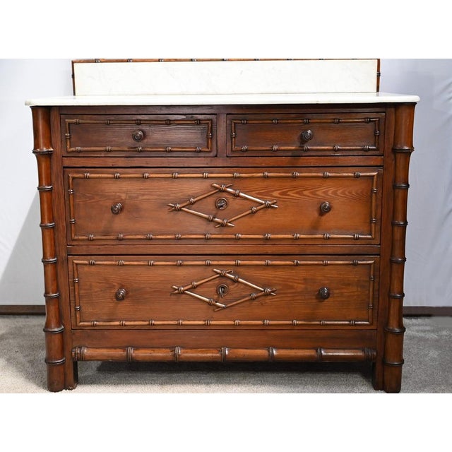 Small Dresser Dressmaker in Pitchpin & Bamboo Spirit, 1920s For Sale - Image 14 of 18