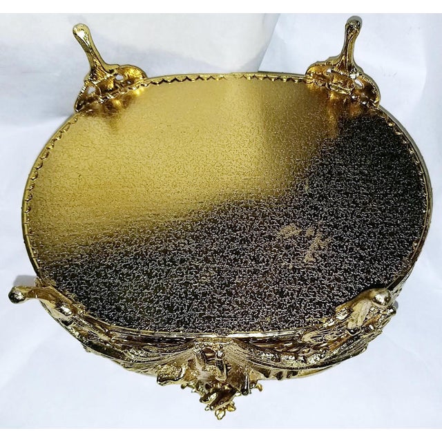 Gold 1950s Hollywood Regency Jewelry Trinket Box For Sale - Image 8 of 8