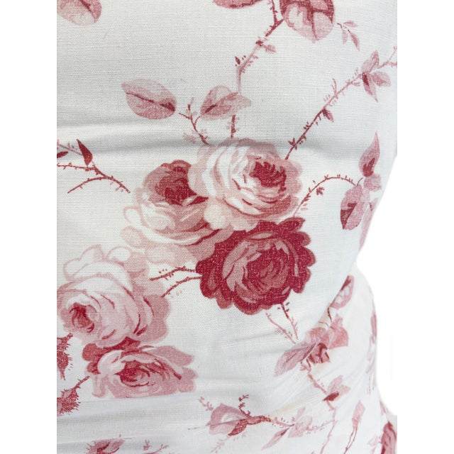 Boho Chic Pair of Large Rose Print Throw Pillows For Sale - Image 3 of 5