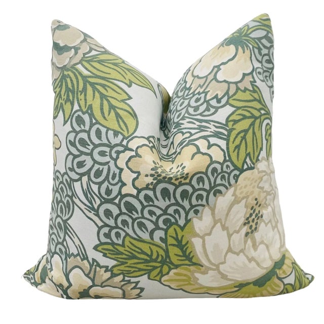 Contemporary Thibaut Honshu Robins Egg Two-Sided Down 20" Pillows - A Pair For Sale - Image 3 of 3