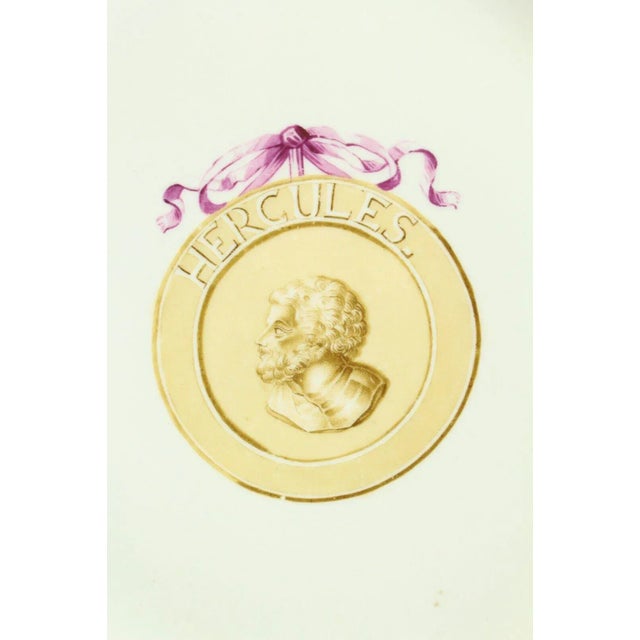 1770-1780 Fürstenberg Porcelain Plates, Hercules & Sappho - Set of 2 For Sale - Image 4 of 13