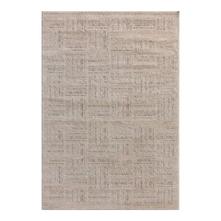 Amber Lewis x Loloi Monty Ivory / Taupe 4'-0" x 6'-0" Accent Rug For Sale