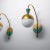 1950s Italian Brass Sconces with Opaline Globes attributed to Stilnovo, 1950s, Set of 2 For Sale - Image 5 of 12