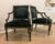 This vintage pair of square back fauteuils were inspired by Directoire and Louis XVI seating. They have square backs,...