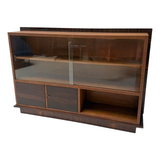 Dutch Art Deco Bookcase in Oak and Macassar Ebony, 1930s For Sale