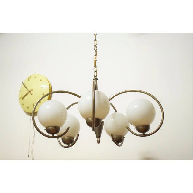 Large Art Deco Ceiling Lamp, 1920s For Sale - Image 4 of 7