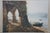 Antique French Paul Prud'homme Signed Coastal Stone Arch Lake Boat Etching 32" For Sale - Image 4 of 13