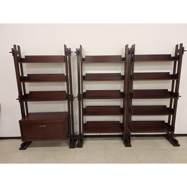 Mid-Century Modern Bookshop Shelves by Marco Comolli for Mobilia, 1950s, Set of 2 For Sale - Image 3 of 18