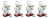 Herend Painted Porcelain Figural Open Salts, 4 For Sale
