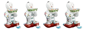 Herend Painted Porcelain Figural Open Salts, 4