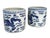 Chinoiserie Blue & White Porcelain Brush Holder/Cachepots/Vases Set of Two For Sale In New York - Image 6 of 6