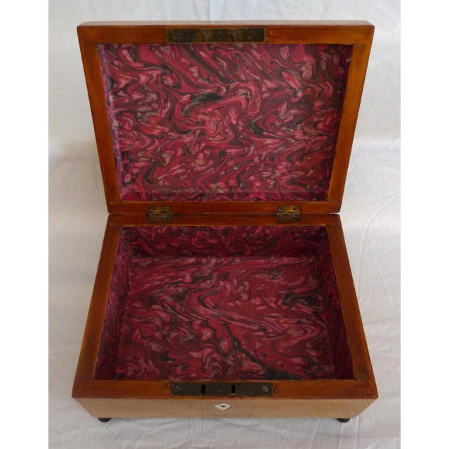 Early 19th Century Cherry Wood Box, Biedermeier Period For Sale - Image 9 of 11