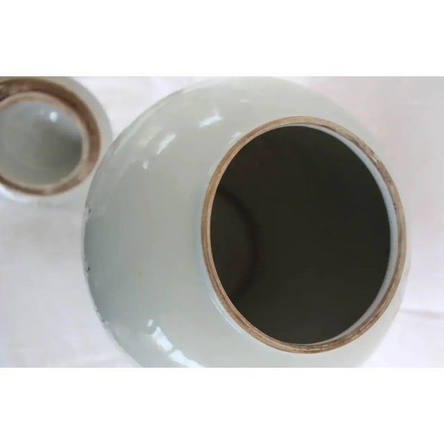 Mid 20th Century Mid 20th Century Asian Orange and White Jar For Sale - Image 5 of 6