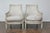 19th Century Pair of 19th Century French Directoire Upholstered Bergères with Twisted Columns For Sale - Image 5 of 12