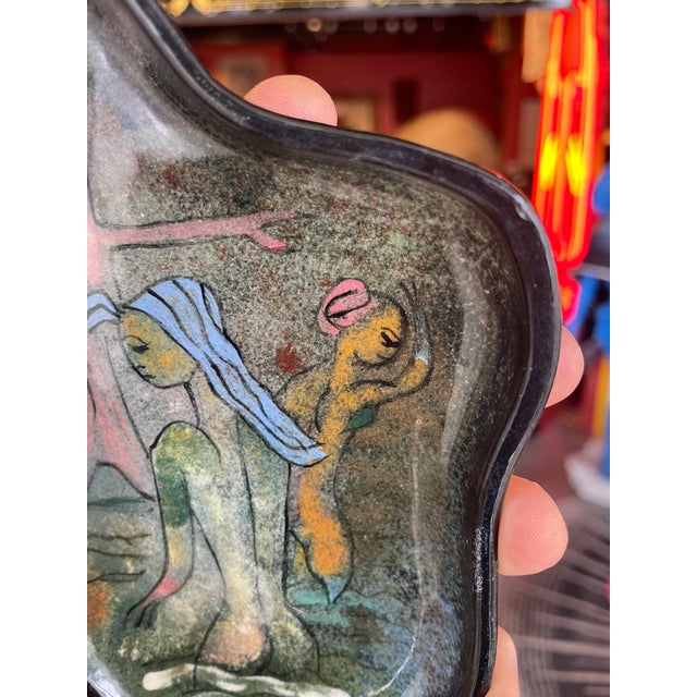 Brown Polia Pillin Mid 20th Century Decorative Dish For Sale - Image 8 of 8