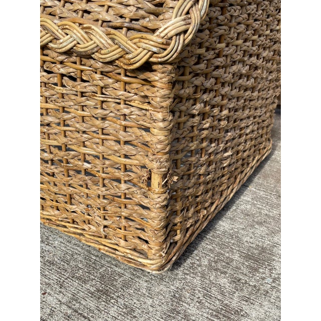 Mid Century Modern Boho Bamboo Wicker Dog House For Sale In Dallas - Image 6 of 10