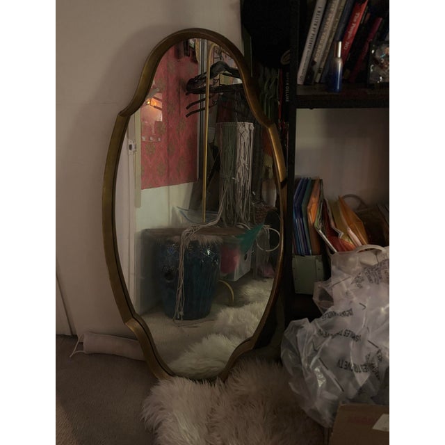 Mid 20th Century Turner Manufacturing Company Scalloped, Gold, Solid Wood, Full Length Mirror For Sale - Image 9 of 9